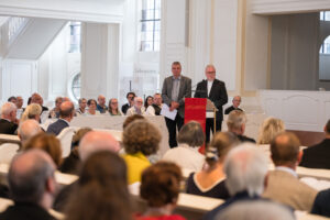 Begrüßung Superintend Christian Weyer und Martin Wendt, Stiftung Ludwigkirche
(Hoffentlich korrekt)